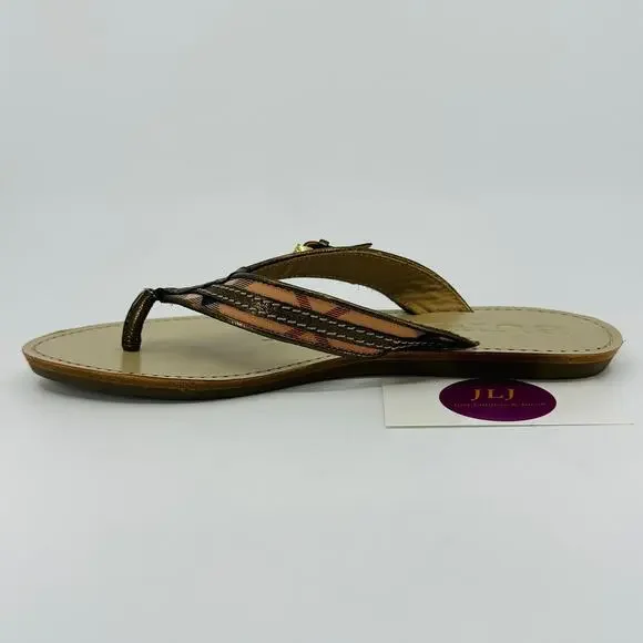 Burberry Women's Aldermary Haymarket Check Flip Flop Sandals Size 39 EU / 9 US - Picture 11 of 15